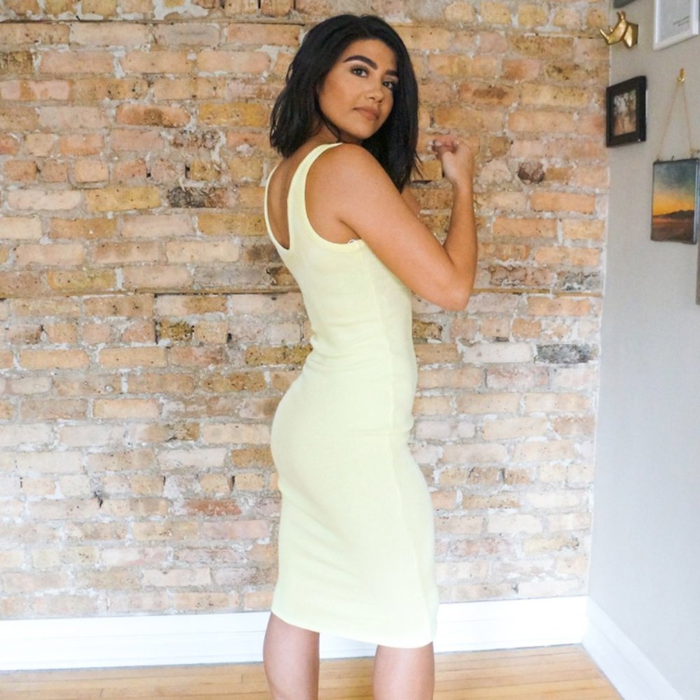 Very stretchy brand new knit ribbed bodycon dress - Picture 4 of 5
